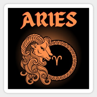 Aries Ram Gothic Style Magnet